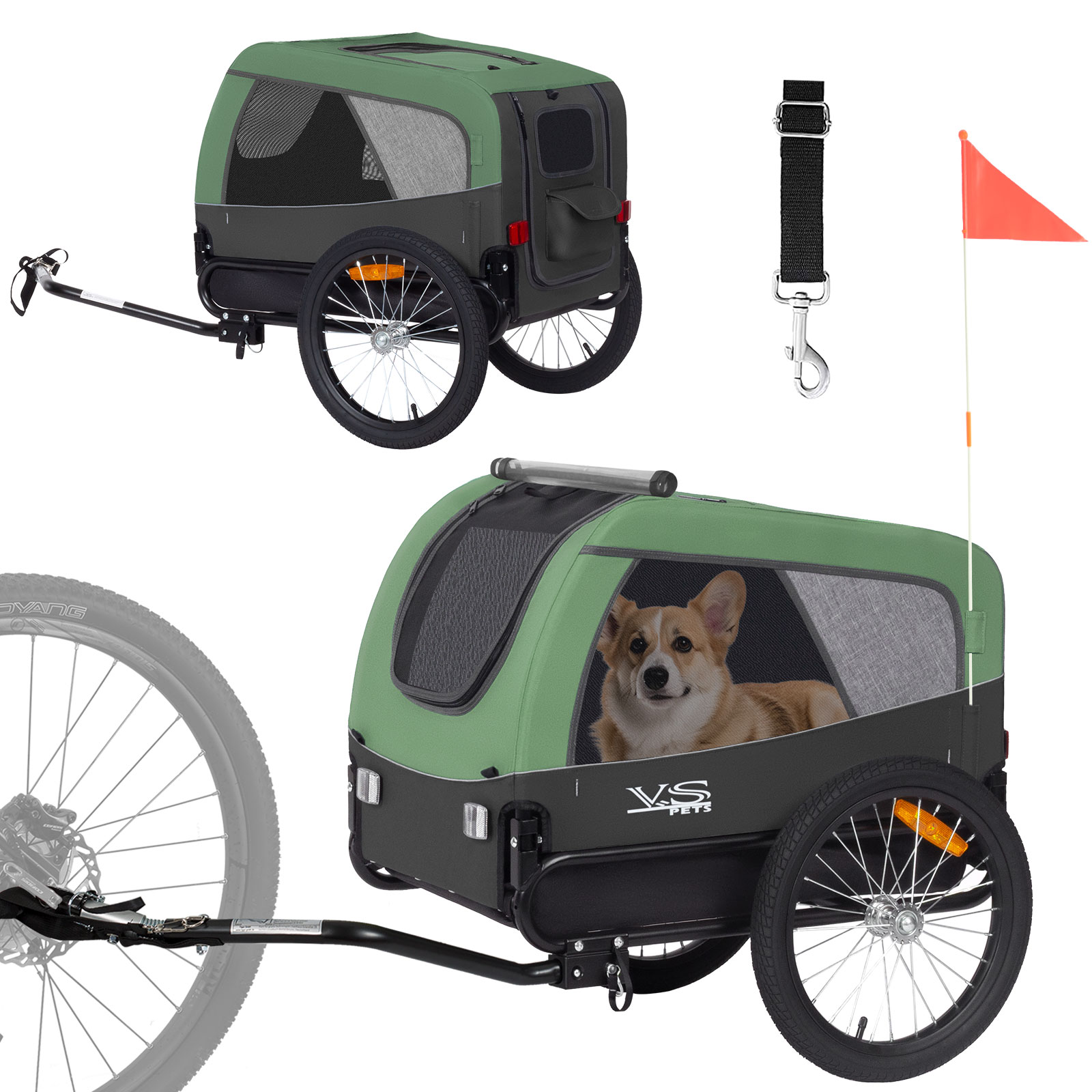 TIGGO VS Pets M Hundefahrradanhänger Hundeanhänger Hundetransporter Fahrradanhänger MEDIUM