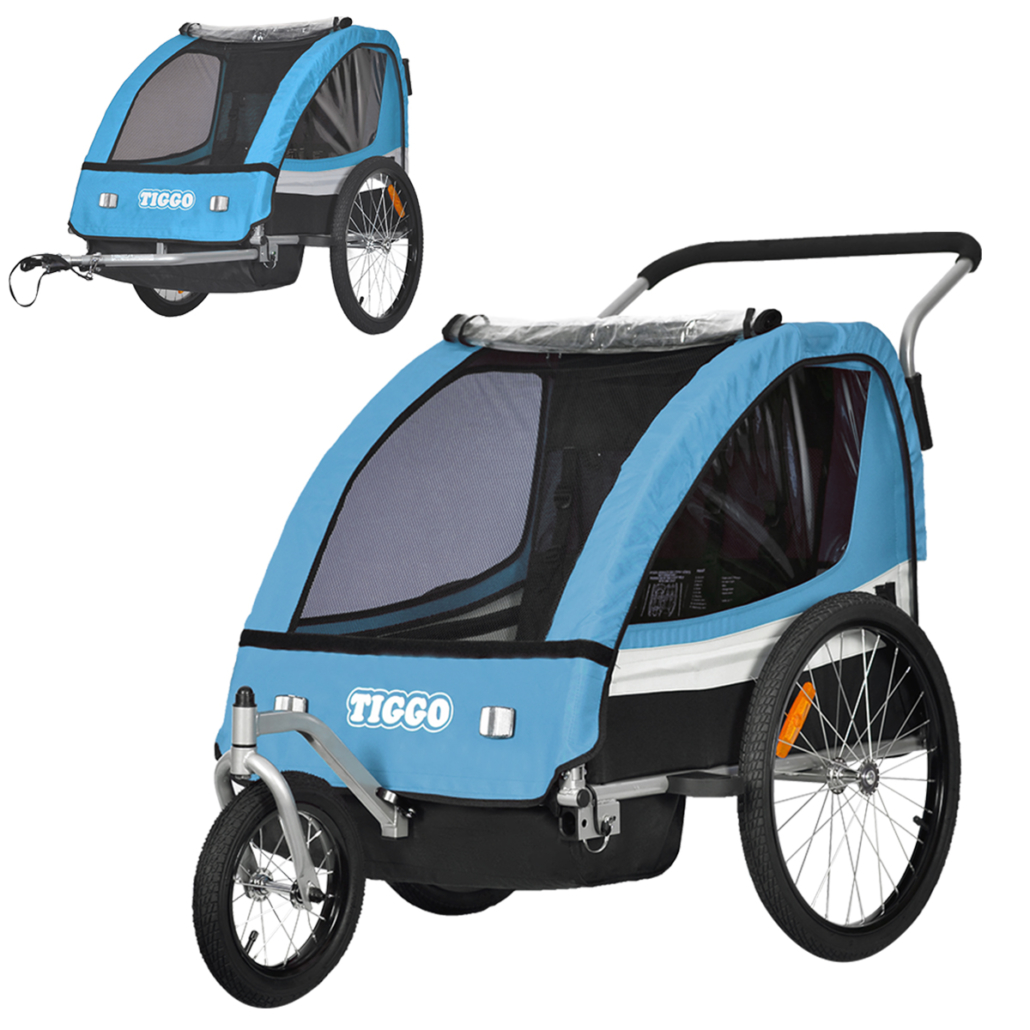 Veelar Sports 2 In 1 Kinderanhänger Veelar Sports 2 in 1 Kinderanhänger Fahrradanhänger Anhänger mit Buggy