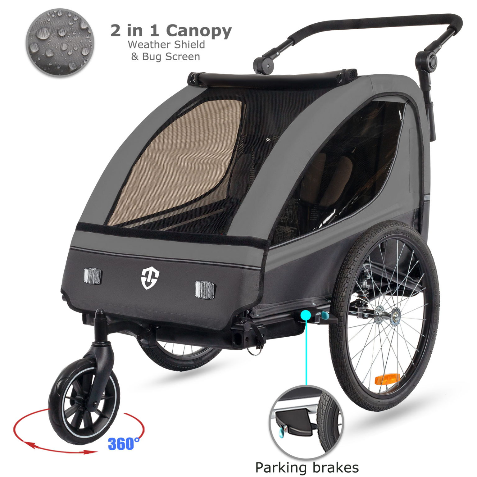 Fahrradkinderanhänger Tiggo VS Kinderanhänger Fahrradanhänger für 1